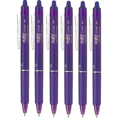 Image de Pilot Frixion BLRT FR7 Lot de 6 stylos roller effaçables Pointe 0,7 mm Trait 0,35 Violet