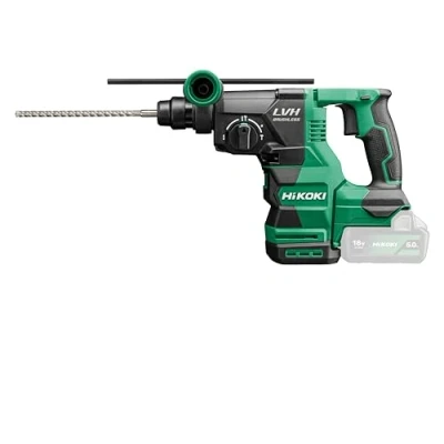Image de HIKOKI Akku Bohr und Meißelhammer DH1826DA, Aufnahme: SDS plus (18V, Leerlaufdrehzahl 0 4300 min 1,Schlagenergie: 3,2 J, Brushless Motor, Zubehör, OHNE Akku, Ladegerät Transportkoffer.