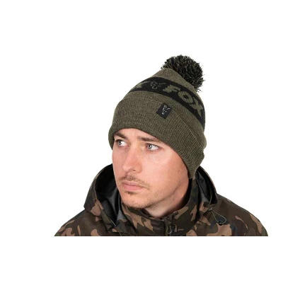 Image de Fox Collection Bobble Bonnet Vert/Noir