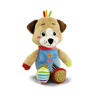 Image de Clementoni Baby Peluche Pete Le Chiot Jouet D&#039;Apprentisage Sensoriels, Enfants 0 Mois