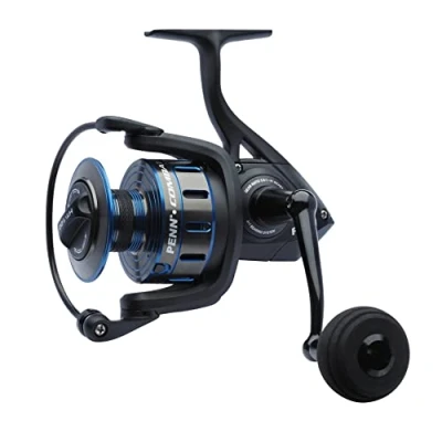 Image de PENN Combat III 6000 Moulinet de pêche, pêche en mer, Polyvalent pour Bateau, Kayak, Rivage, Spinning, Jigging, Surf et Utilisation Polyvalente, Unisexe, Noir/Bleu
