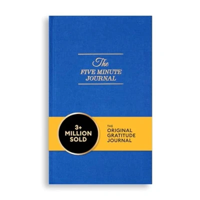 Image de Five Minute Journal de gratitude et affirmations quotidien Carnet pour augmenter le bonheur, bien être, confiance en soi 5 minutes par jour Planificateur a un format guidé simple