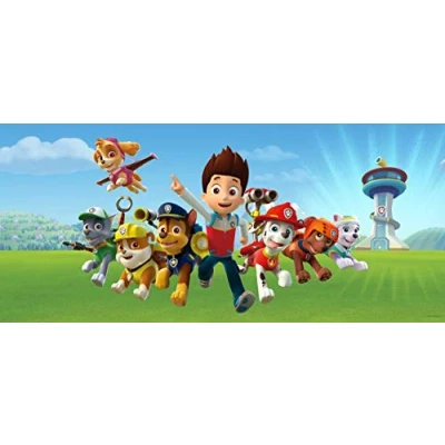 Image de AG Design FTDN H 5391 Papier peint non tissé pour chambre d&#039;enfant Motif Paw Patrol 202 x 90 cm Multicolore