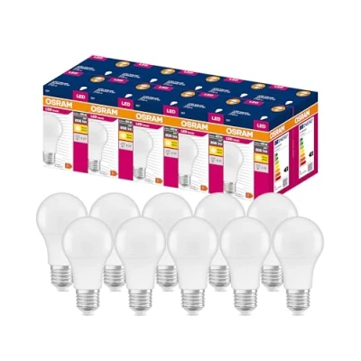 Image de OSRAM Lot de 10 x Ampoule LED Culot: E27 Blanc chaud 2700 K 8,50 W équivalent à 60 dépolie VALUE CLASSIC A, Dépoli