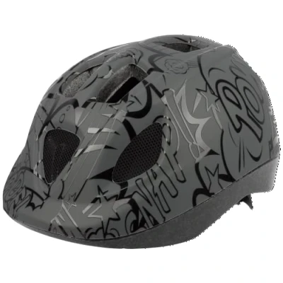 Image de Polisport Kids Helmet B.D.Ballons (XS= 46/53) Casque Unisex Adult, Grey/Black, 46 53cm