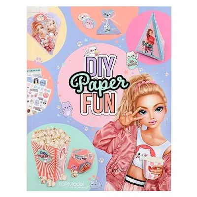 Image de Depesche 12581 TOPModel Cutie Star DIY Paper Fun Livre créatif avec 32 Pages colorées pour bricoler et créer des Lettres, Cartes Postales Bien Plus Encore. INCL. 8 Feuilles d&#039;autocollants