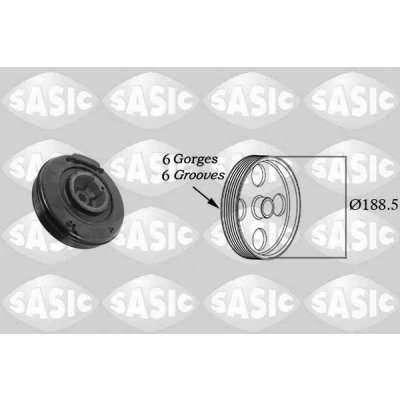 Image de SASIC 9001807 Poulie Damper VOLKSWAGEN: Transporter 4 Bus, 4, Crafter 30 50 Van, VOLVO: V70 I, 2, S80 AUDI: A6 C4 Avant