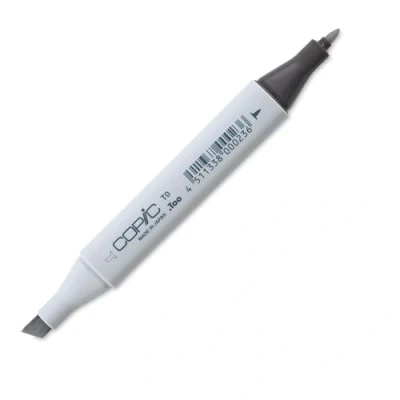 Image de COPIC Classic T 0, Toner Gray No. Twin Marker avec Une Pointe Moyenne et Fine