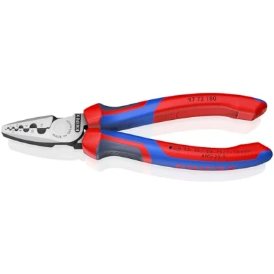 Image de Knipex Pince à sertir pour embouts de câble avec gaines bi matière 180 mm 97 72