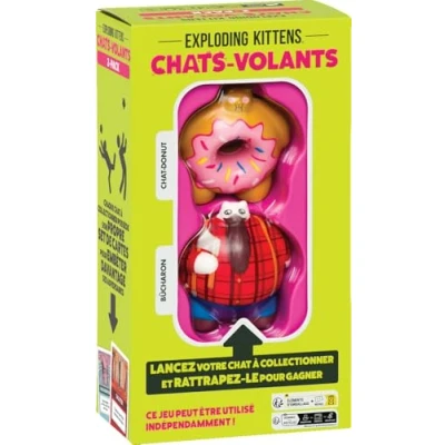 Image de Asmodee Chats Volants : Pack 2 n1 Jeux de société, Un Jeu Cartes des créateurs Exploding Kittens, Famille et Enfants à partir 8 Ans, Joueurs +, Version française