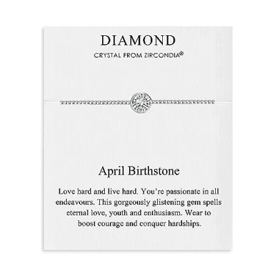 Image de Philip Jones Bracelet de Pierre Naissance Avril (Diamant) créé avec des Cristaux Zircondia®