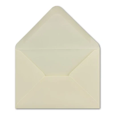 Image de Lot de 50 enveloppes à lettre Format C6 Crème 11,4 x 16,2 cm 100 g/m² Fermeture humide Sans fenêtre pour invitations votre Glüxx Agent