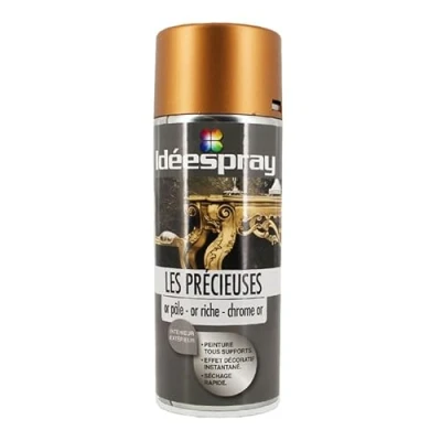 Image de SINTO Bombe peinture Idéespray Les précieuses dorées or riche brillant aérosol 400 ml