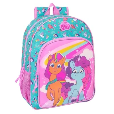 Image de Safta MY LITTLE PONY MAGIC sac à dos scolaire pour enfant, adaptable au chariot, idéal les enfants d&#039;âge scolaire, confortable et polyvalent, 33 x 14 42 cm,