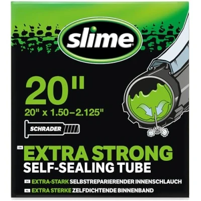 Image de Slime Chambre pour vélo autosellante, Pre Filled Tube, Schrader, Vert, 20 Inch x 1.5 2.125