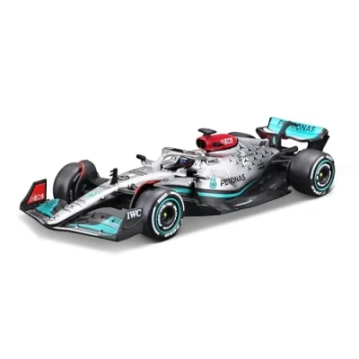 Image de Bburago Formula 1 MB W13 E Performance (2022) with Helmet Russell 1:43 Scale Die Cast Collectible Race Car