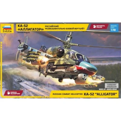 Image de Zvezda 1:48 Hélicoptère de reconnaissance et combat Ka 52 Alligator