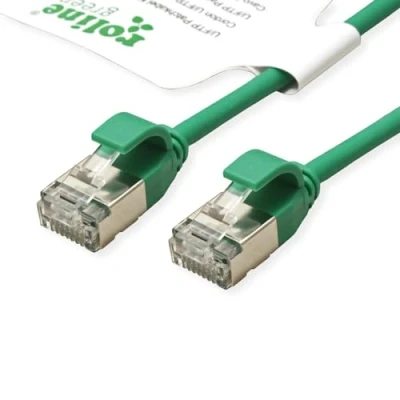 Image de ROLINE GREEN Câble Patch U/FTP Cat.6A (Class EA), LSOH, Slim, Vert, 3 m