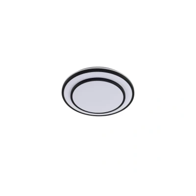 Image de Lindby Plafonnier LED Duala, noir, RVB, CCT, télécommande