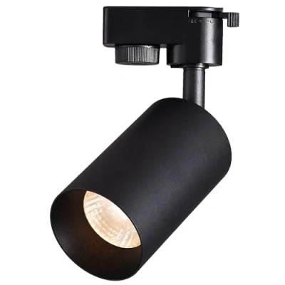 Image de EDO Spot Monophasé MALGA T System SEVA: Éclairage de Plafond, Luminaires Intérieur sur Rail Orientable et Inclinable, LED Plafonnier, Système Rails, Ampoule GU10 1P, Noir, EDO777406