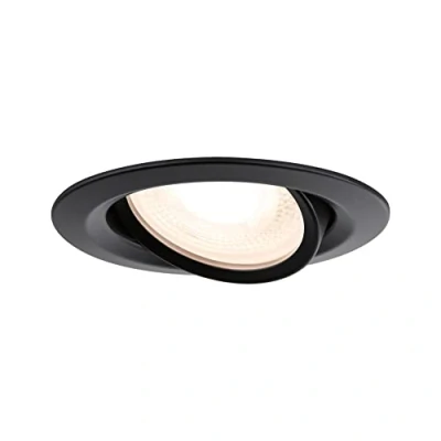 Image de Paulmann 92460 Spot encastré Nova Plus IP65 orientable Rond Max. 35W gradable 93mm Noir Mat GU5,3 / GU10 sans Ampoule, Alu Zinc