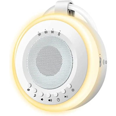 Image de Machine à Bruit Blanc pour Bébé avec Veilleuse, Easy@Home 20 Sons Apaisants Portable Musique Naturel Sommeil Relation Dormir Bebe
