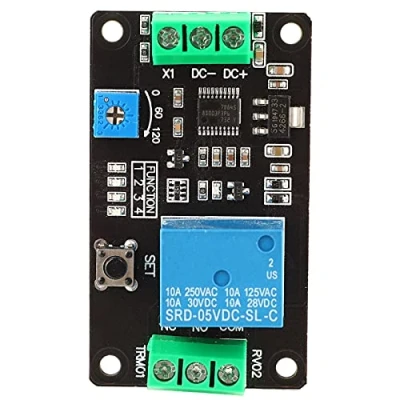 Image de DC5V 24V Relais de Minuterie DC24V 18mA 0.1 120 Sec, Super 555 Minuterie, Retard Autobloquant Interrupteur Temps Marche/Arrêt, Autobloquant, Déclenchement (DC24V)