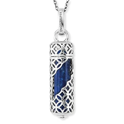 Image de Engelsrufer Collier pour femme en Argent sterling avec pendentif pierre de force interchangeable Fermoir mousqueton Réglable deux longueurs Sans nickel, M, sterling, Agate