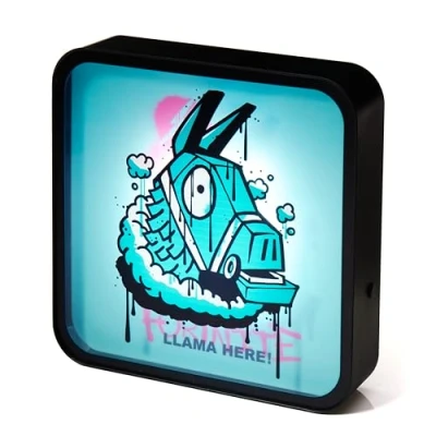 Image de Numskull Fortnite Boîte à lumière LED en acrylique Lampe officielle Lama fixer au bureau ou mur, alimentée par USB piles, 22,1 cm de haut