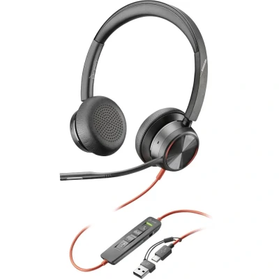 Image de POLY Micro casque Blackwire 8225 stéréo USB C + adaptateur C/A Neuf