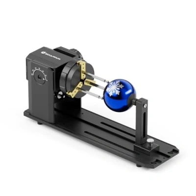 Image de SCULPFUN RA Pro Laser Rotary Roller Chuck pour machine de gravure laser, module rotation d&#039;axe y avec angle réglable 180 , objets cylindriques, ronds irréguliers, sans