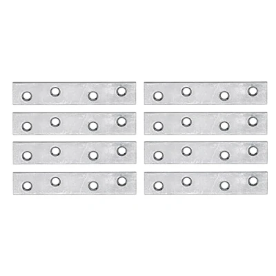 Image de Alberts 336486 Platine d&#039;assemblage étroite galvanisé Sendzimir 80 x 15 mm Set de 8
