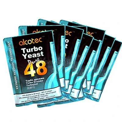 Image de Levure rapide Alcotec Agit en 48 h Permet d&#039;obtenir un volume d&#039;alcool de 20 % 5 jours, 10 Packungen