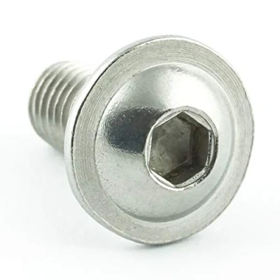 Image de Eisenwaren2000 Vis à tête bombée M8 x 40 mm avec six pans creux et bride (5 pièces) ISO 7380 plate collet filetées Acier Inoxydable A2 V2A