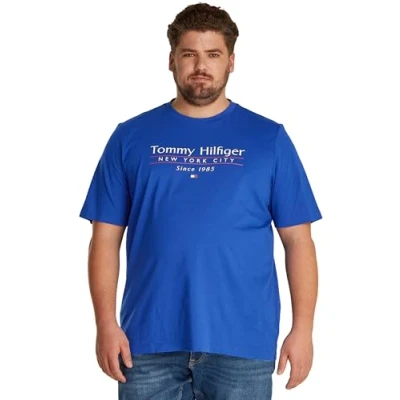 Image de Tommy Hilfiger Center Stack TEE Tshirt imprimé, Homme, Taille: XXL, Wedge blue