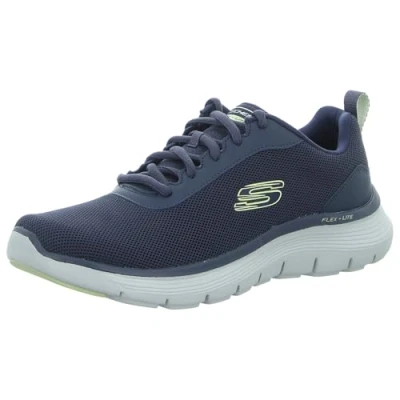 Image de Skechers Homme Flex Advantage 5.0 AVANTAGE, Cuir Dura Bleu Marine avec Bordure Orange, 40 EU