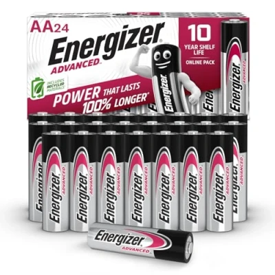 Image de Energizer Piles Alcalines AA 1,5V, Pack de 24 Premium Longue Durée, Technologie Avancée, Haute Performance, Fiables pour Télécommandes, Jouets, Appareils Électroniques, Durabilité Maximale
