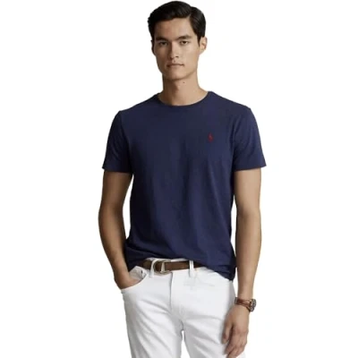 Image de Ralph Lauren T shirt en tricot Custom Slim Fit, Encre, XL