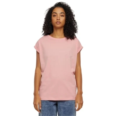 Image de Urban Classics Extended Shoulder Tshirt basique, Femme, Taille: Medium, Lemonadepink