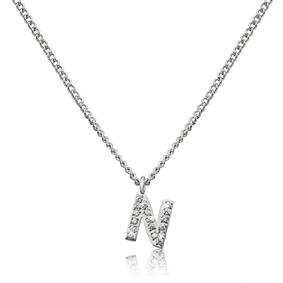 Image de GD GOOD.designs EST. 2015 Chaîne avec lettres argent pour femmes I Collier à pendentifs initiaux doux la peau en acier inoxydable argenté (N)