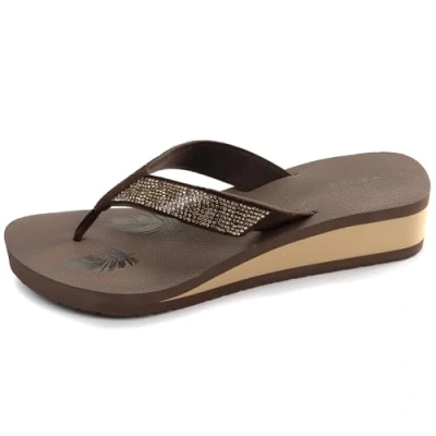 Image de Isotoner Tongs Femme à Talon de 4cm Ultra Confortables