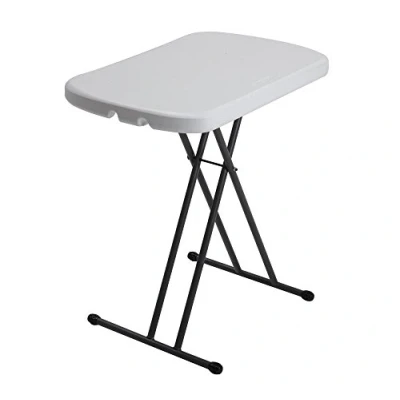 Image de Table pliante polyvalente ultra résistante à vie LIFETIME 66x46x61 / 66/71 cm Rectangulaire Blanc