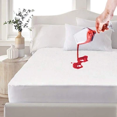 Image de Protege Matelas Impermeable 200x200cm Hauteur 30cm Drap Housse Hypoallergenique, Hautement Respirant,Anti Retrecissement,Nouvelle Generation: Protection Contre Acarien et Bacterien