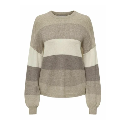 Image de ONLY Onlatia Stripe Pullover, Femme, Taille: XS, Feather gray