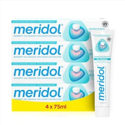 Image de meridol dentifrice 4 x 75 ml Le lutte contre les inflammations des gencives, effet antibactérien