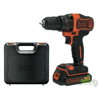 Image de Black &amp; Decker BDCDD186K QW Coffret de Perceuse Visseuse 18 V sans Fil avec chargeur/Batterie 1, 5 Ah