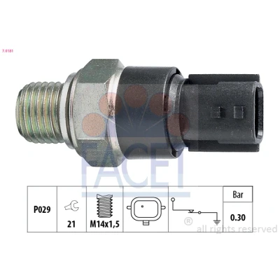 Image de FACET 7.0181 Sonde De Pression d&#039;Huile M14x1,5 Made in Italy OE Equivalent RENAULT: CLIO 2, Kangoo I, TWINGO DACIA: Sandero Logan I MCV