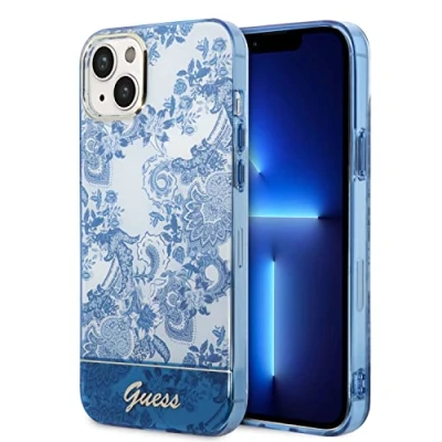 Image de Guess GUHCP14MHGPLHB Coque Rigide pour iPhone 14 Plus 6,7&quot; Bleu/Bleu