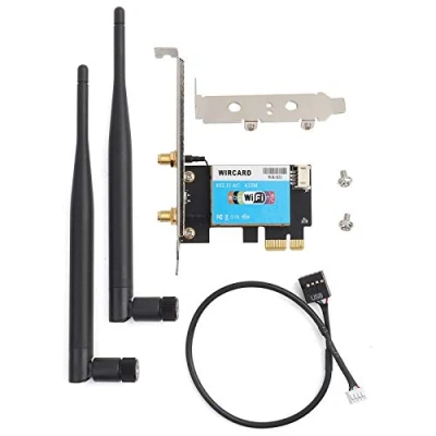 Image de fasient Carte réseau PCI Expression, Double Bande 2.4G/5Ghz + sans Fil Bluetooth 4.0 E, Prise en Charge 300Mbps jusqu&#039;à 433Mbps, Win7/Win8/8.1/Win10