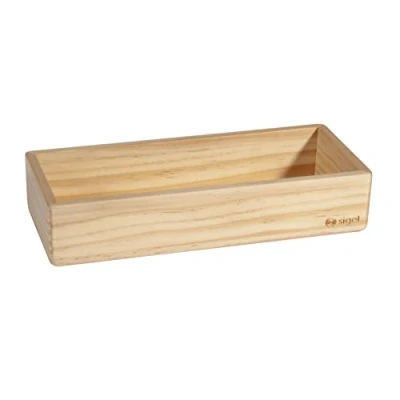 Image de SIGEL BA400 Porte marqueurs, beige, 17,5 x 4 cm, bois massif pin, aimants intégrés, pour tableau blanc ou un en verre magnétique